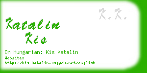 katalin kis business card